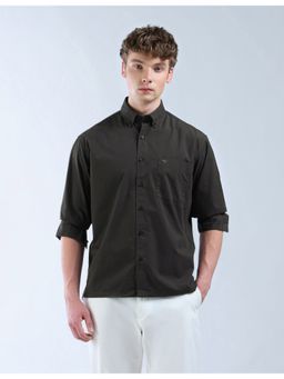Flying Machine - Men Black Solid Shirt