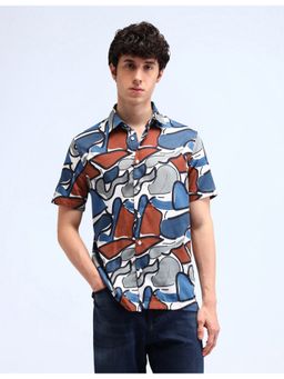 Flying Machine - Men Regular Fit Abstract Multi-Color Shirt