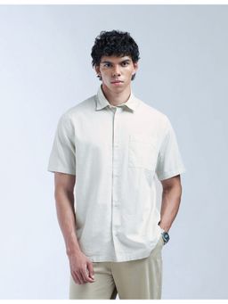 Flying Machine - Men Regular Fit Self Design Grey Shirt