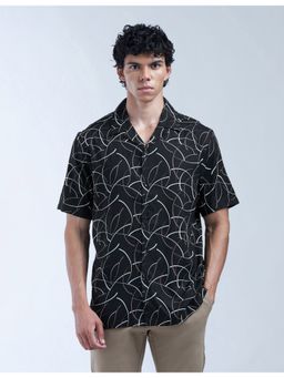 Flying Machine - Printed Black Men Shirt