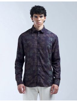 Flying Machine - Men Regular Fit Floral Red Shirt