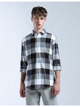 Flying Machine - Men Checks Black Shirt