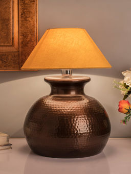 Homesake - Antique Copper Pitcher Table Lamp Golden