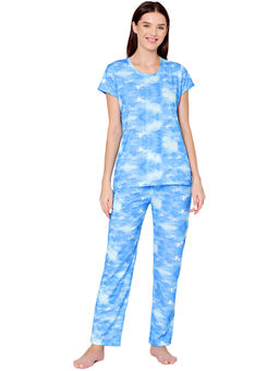 Bodycare - Womens Spandex Tie & Dye Printed Tshirt & Pyjama Bsls13001