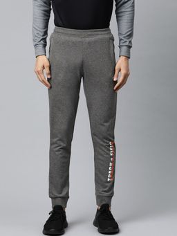 Alcis - Men Charcoal Grey Printed Joggers