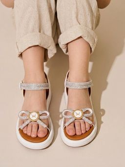 FREEPLAY - White Transparent Strap Stone Embellished Sandals