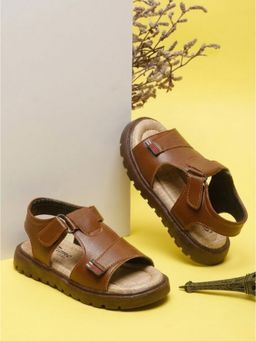 Tiny Bugs - Boys Casual Velcro Sandals - Tan