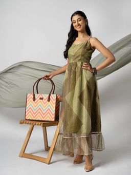 Zouk - Wavbeach Multi-Color Book Geometric Tote Bag