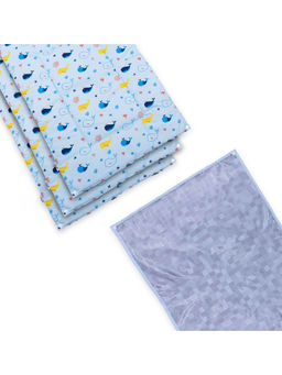 Nuluv - Baby Blue Diaper Changing Mat Plastic Base with 3 Diaper Mats