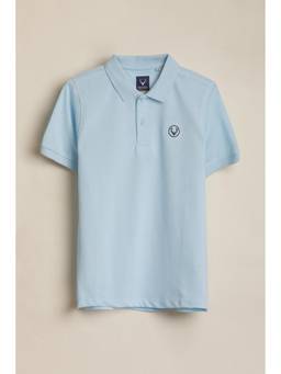 Allen Solly - Boys Blue Solid Polo T-Shirt