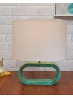 Homesake - Wood Table Lamp Algae Oblong Oval