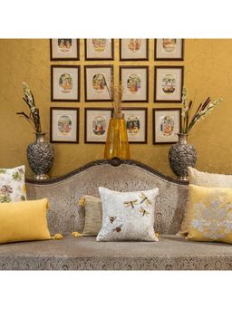 ONSETHOMES - Embroidered Bugs Life Cushion Yellow (16X16)