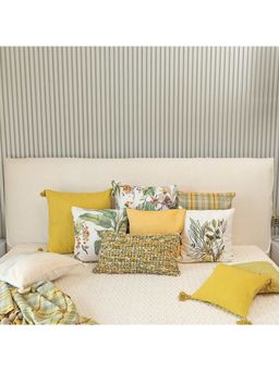 ONSETHOMES - Handwoven Hoop Cushion Cover Green (16X16)