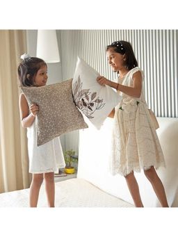 ONSETHOMES - Leafy Affair Cushion Cover Grey (16X16)