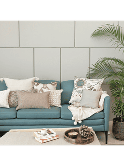 ONSETHOMES - Quilted Rosebud Cushion Cover Grey (16X16)