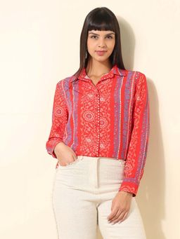 U.S. POLO ASSN. - Red Relaxed Fit Boho Printed Shirt