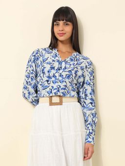 U.S. POLO ASSN. - Blue Floral Print Shirt