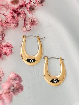 Zaveri Pearls - Gold Tone Contemporary Evil Eye Earring