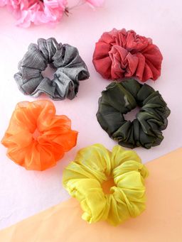 Silvermerc Designs - Colourful Hair Scrunchies (Pack of 5)