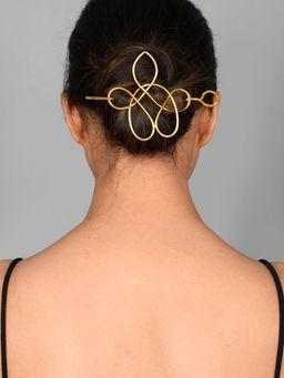 Silvermerc Designs - Gold Wire Hair Bun Accessory