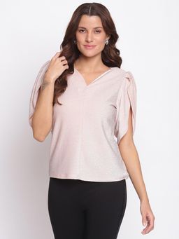 Latin Quarters - Half Sleeve Casual Regular Top Pink