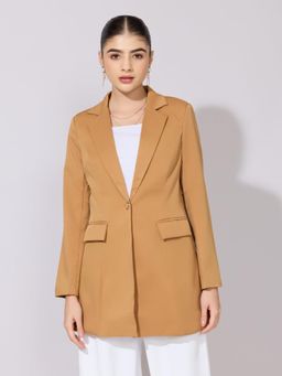 SHOWOFFFF - Edition Womens Brown Longline Blazer