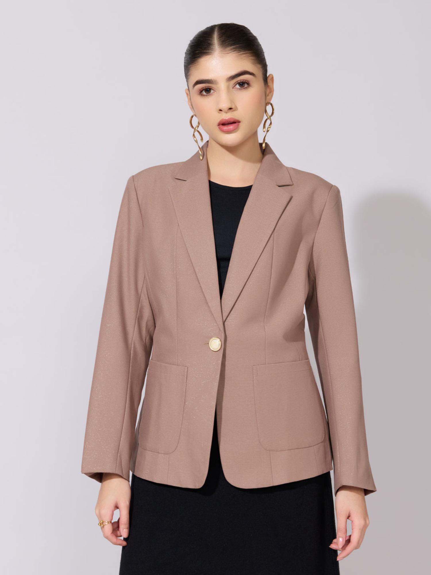showoffff Edition Womens Brown Single Breasted Blazer-picture-22