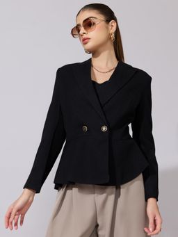 SHOWOFFFF - Edition Womens Black Double Breasted Blazer