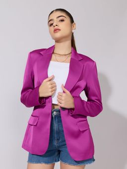 SHOWOFFFF - Edition Womens Pink Single Breasted Tailored Blazer