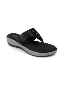ZELION - Black Women Round Toe Sandals