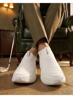 Bacca Bucci - Easeon Walking Shoess for Men Slip-On Sneakers with Stretch Knit Upper White
