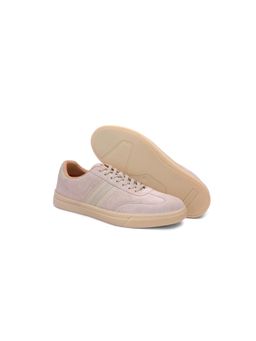 Ben Sherman - Men Street Easy Beige Suede Lace-Up Casual Sneakers