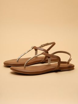 ERIDANI - Women Rivera Tan Braided Sandals