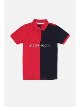 Allen Solly - Boys Red Polo Neck T-Shirt