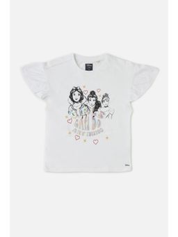 Allen Solly - Girls White Printed Casual T-Shirt