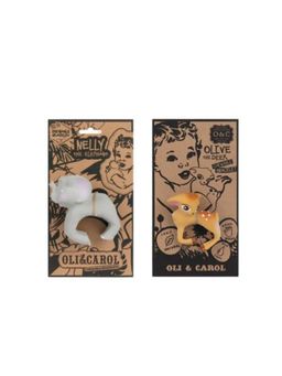 Oli and Carol - Chewy-To-Go Multi-Color Teether Combo (0-6 Months) (Pack of 2)