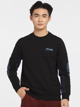 Jack & Jones - Black Flame Print Sweatshirt