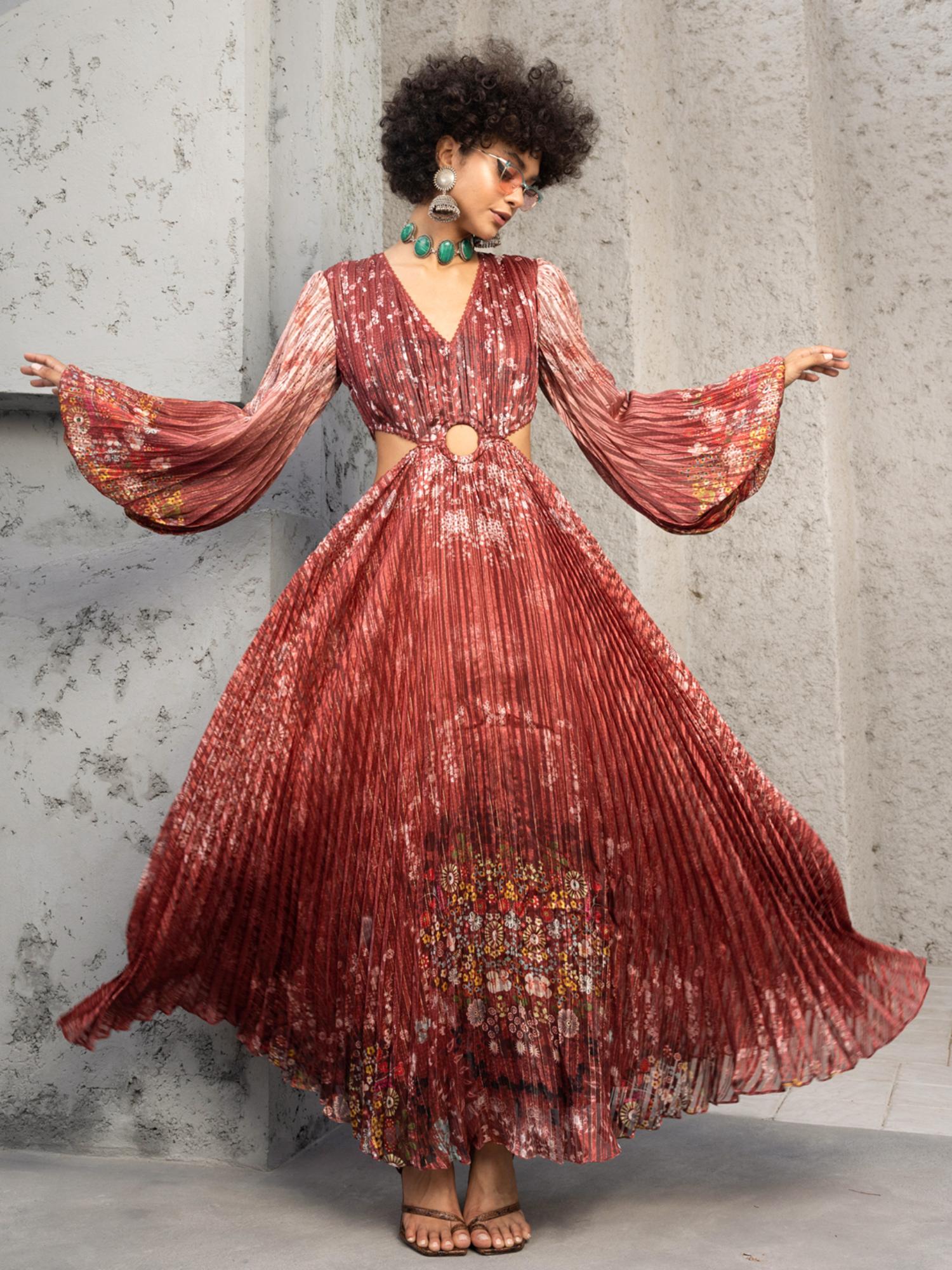 Rusty Red Maxi Dress-picture-42