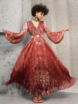 Bhanuni by Jyoti - Rusty Red Maxi Dress