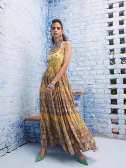Bhanuni by Jyoti - Macaroon Yellow Maxi Dress