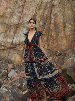 Bhanuni by Jyoti - Yale Blue Maxi Dress