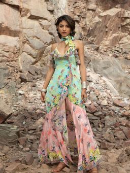 Bhanuni by Jyoti - Matcha Green Maxi Dress