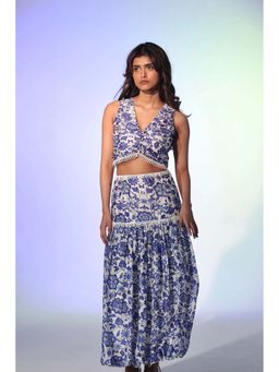 Manvi Daga - Blue Ivy Lace Co-Ord (Set of 2)