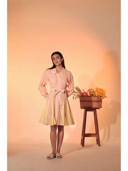 Manvi Daga - Boulevard Lace Shirt Dress with Belt (Set of 2)