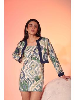 Manvi Daga - Mystic Fern Dress with Jacket (Set of 2)