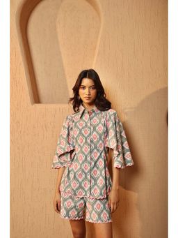 Manvi Daga - Pastel Mirage Scalloped Shirt