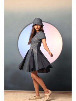 Manvi Daga - Playdate Embroidered Denim Dress