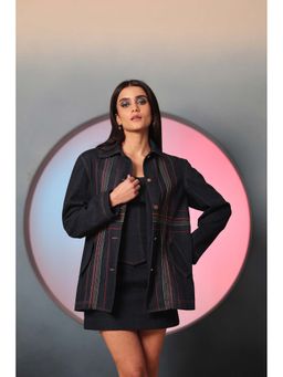 Manvi Daga - Starlit Galaxy Oversized Denim Jacket
