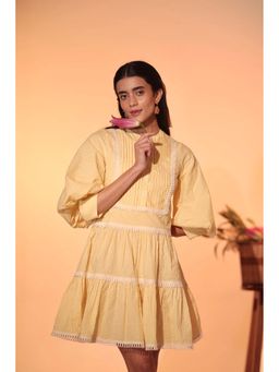 Manvi Daga - Yellow Gingham Sunshine Dress