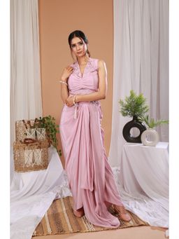 Payal Dawar - Pink Deep Blush Slender Top with Skirt (Set of 2)